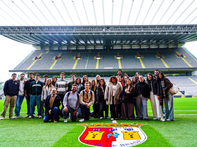 Pós-Graduação em Comunicação no Futebol Profissional em visita técnica ao SC Braga